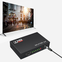 1x4 konwerter splittera kompatybilny z HDMI 1 na 4 wyjścia wzmacniacz splittera HD 1.4 HDCP 1080P podwójny wyświetlacz dla HDTV DVD PS3 Xbox 4